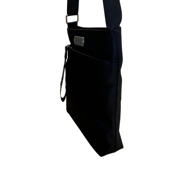 Nautica Diver Black Nylon With Adjustable Strap & Zipper Pocket Crossbody Bag