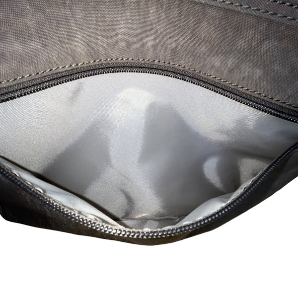 Kipling Women’s Grey Nylon Adjustable Strap & Zip Closure Pockets Crossbody Bag