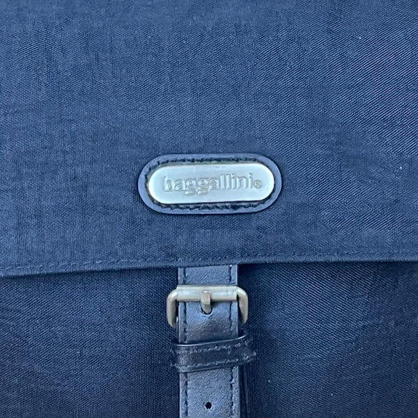 Baggallini Women’s Black Nylon Adjustable Strap Belted Buckle Crossbody Bag