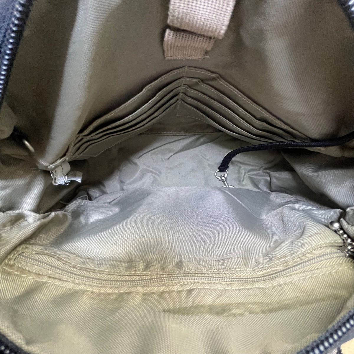 Baggallini Women’s Black Nylon Adjustable Strap Belted Buckle Crossbody Bag