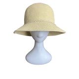 Yellow Cloche Hat With Braided Band & Metal Buckle Accent