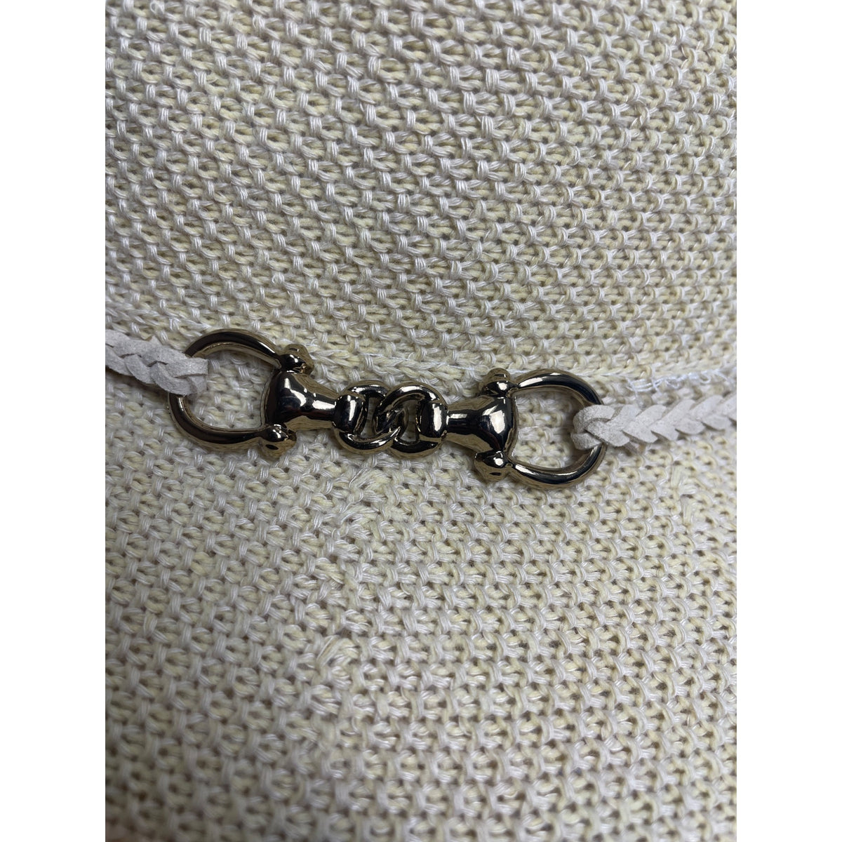 Yellow Cloche Hat With Braided Band & Metal Buckle Accent