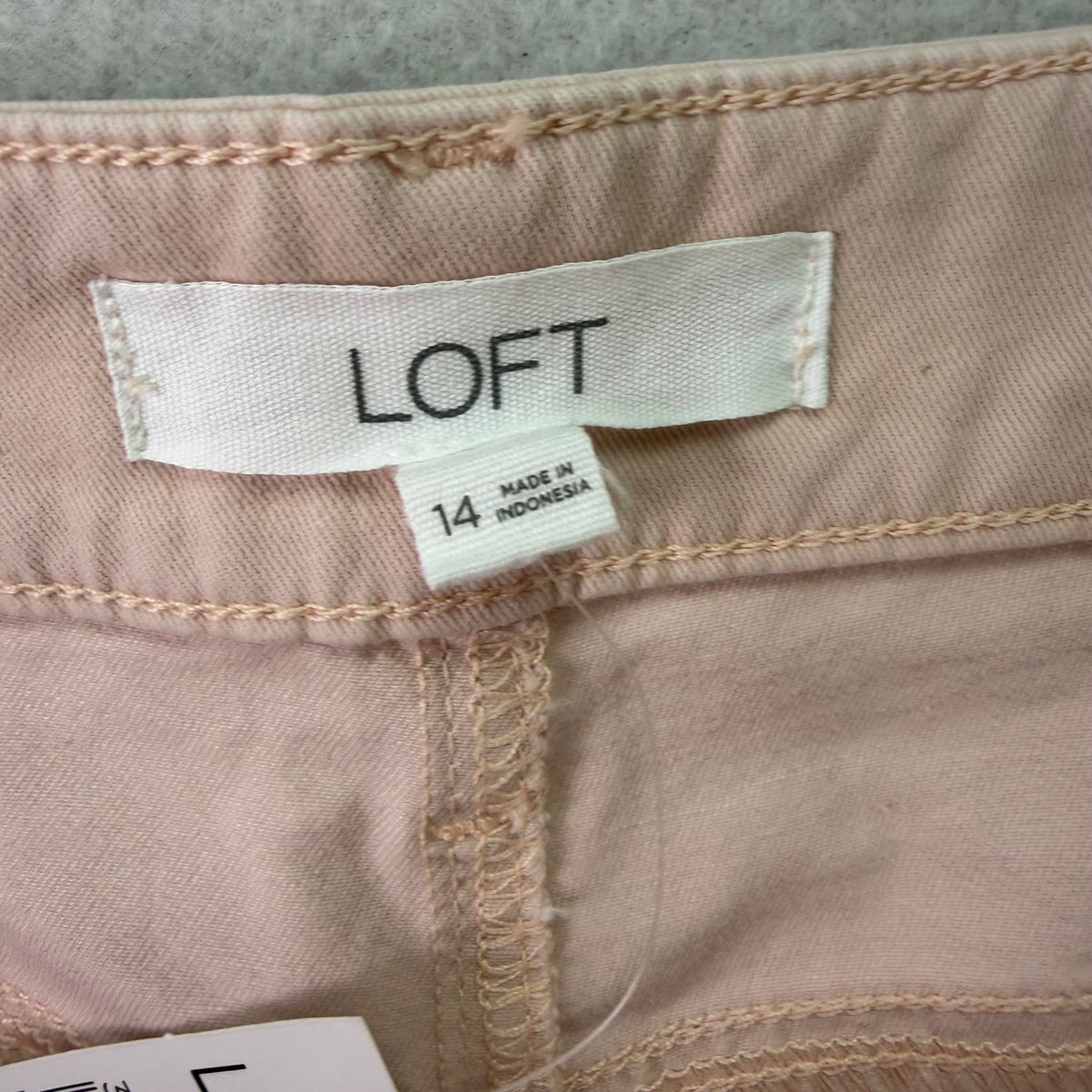 Loft Women’s Pink Cotton/Spandex Straight-Leg Jeans Size 14 - New