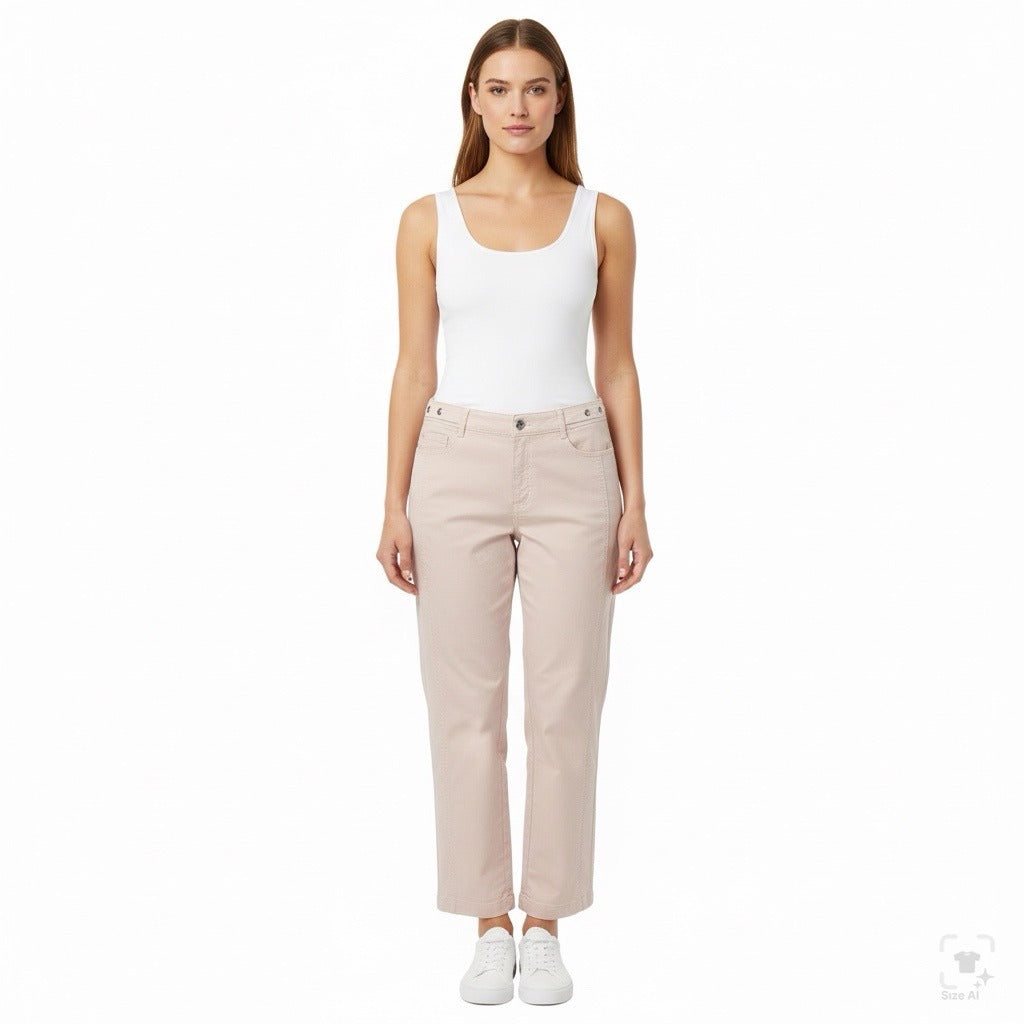 Loft Women’s Pink Cotton/Spandex Straight-Leg Jeans Size 14 - New