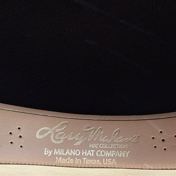 Larry Mahan's by Milano Hats Brown & White Women Felt Straw Hat Size 6 7/8 55