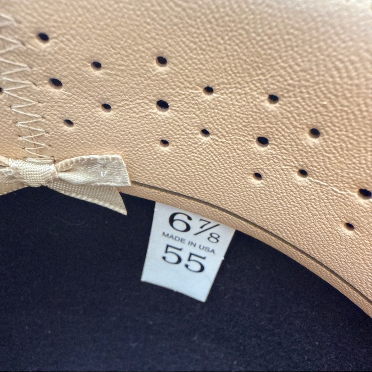 Larry Mahan's by Milano Hats Brown & White Women Felt Straw Hat Size 6 7/8 55