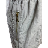 G.E.T Gray Women’s Parka Coat With Gold Zipper High Neck Adjustable Waist Sz M