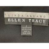 Ellen Tracy Black Long Sleeve Scoop Neck A-Line Mini Dress Sz 4
