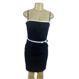 Laundry By Shelli Segal Black & White Sleeveless Dress W/ Bow Accent Sz 8P