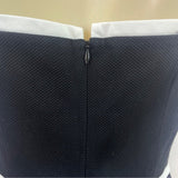 Laundry By Shelli Segal Black & White Sleeveless Dress W/ Bow Accent Sz 8P