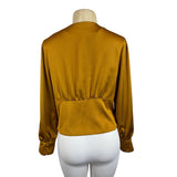 J. Crew Women's Bronze Button Up Long Sleeve Blouse Sz 10