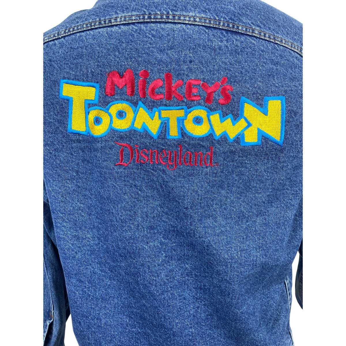 International Denim Vintage Mickeys Toontown Disneyland Denim Jacket Unisex M