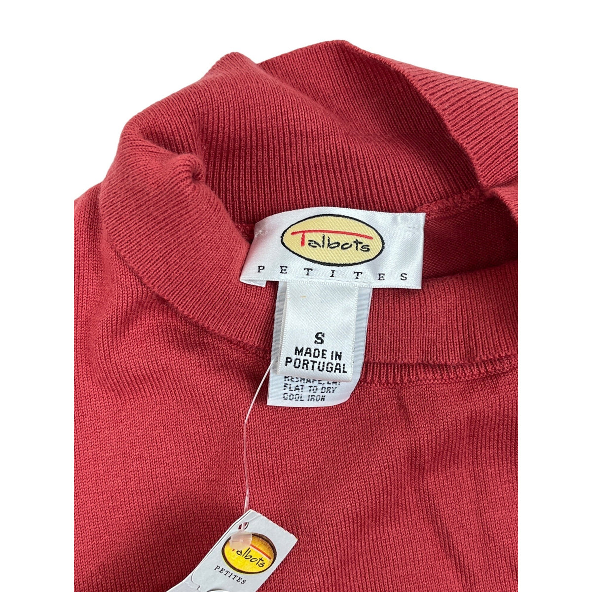 Vintage Talbots Women's Petites Long High Neck Red Pullover Sweater Size S - New