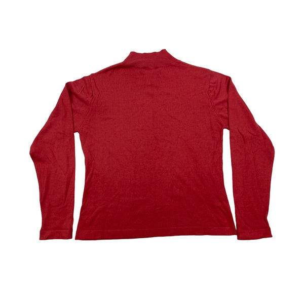 Vintage Talbots Women's Petites Long High Neck Red Pullover Sweater Size S - New