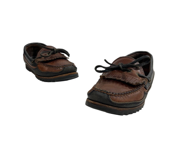 Vintage Cole Haan Women's Reddish Brown Black Tracey Tassel Loafers Sz 6M