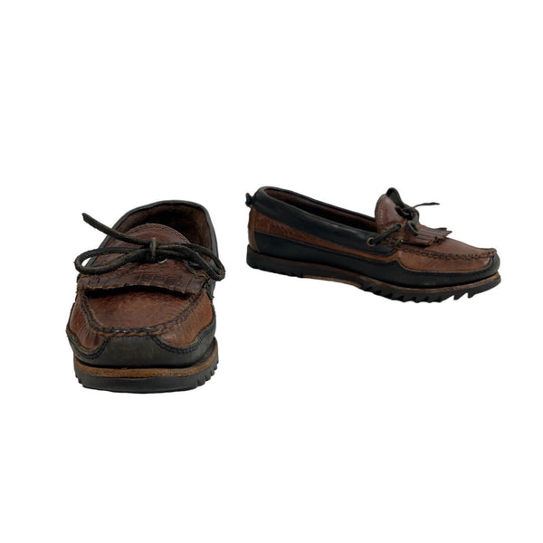 Vintage Cole Haan Women's Reddish Brown Black Tracey Tassel Loafers Sz 6M