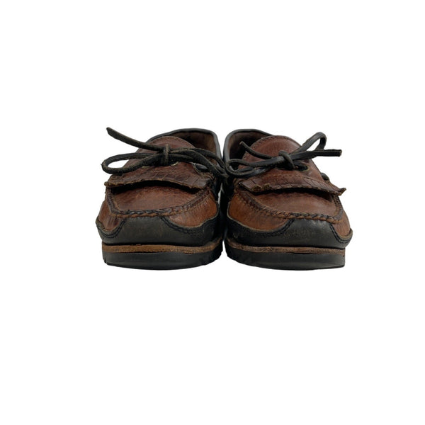 Vintage Cole Haan Women's Reddish Brown Black Tracey Tassel Loafers Sz 6M