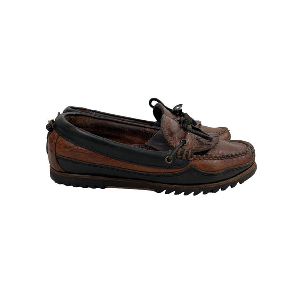 Vintage Cole Haan Women's Reddish Brown Black Tracey Tassel Loafers Sz 6M