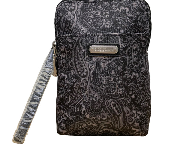 Baggallini Women’s Black Paisley RFID-Blocking Wristlet Wallet Size S