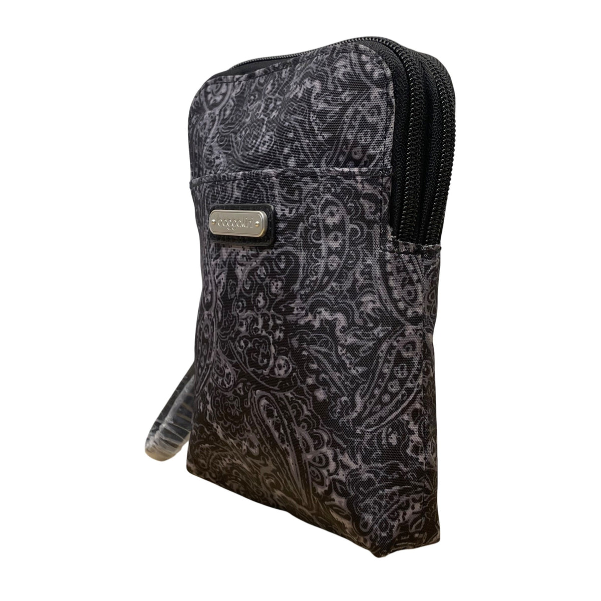 Baggallini Women’s Black Paisley RFID-Blocking Wristlet Wallet Size S