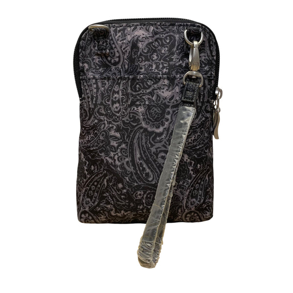 Baggallini Women’s Black Paisley RFID-Blocking Wristlet Wallet Size S
