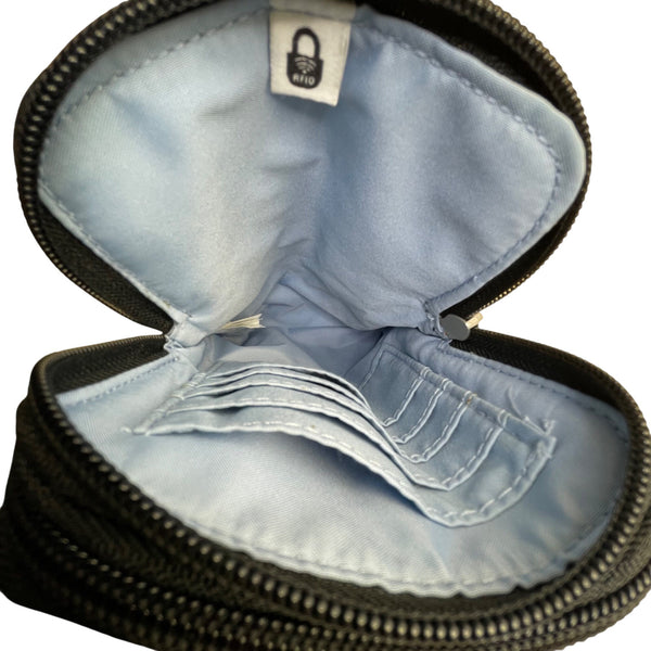 Baggallini Women’s Black Paisley RFID-Blocking Wristlet Wallet Size S