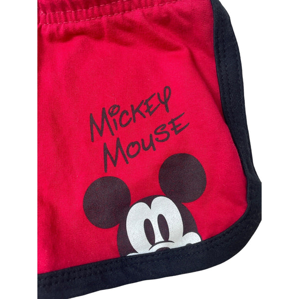 Disney Mickey Mouse Red & Black Kids Junior Girl Shorts Size 4/5