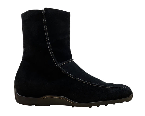 Aerosoles Women’s Black Suede Dispatch Side Zipper Mid-Calf Boots Sz 8.5M