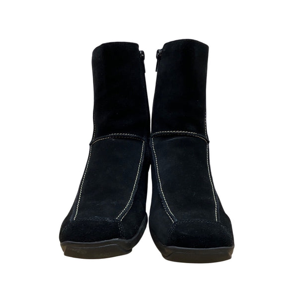 Aerosoles Women’s Black Suede Dispatch Side Zipper Mid-Calf Boots Sz 8.5M