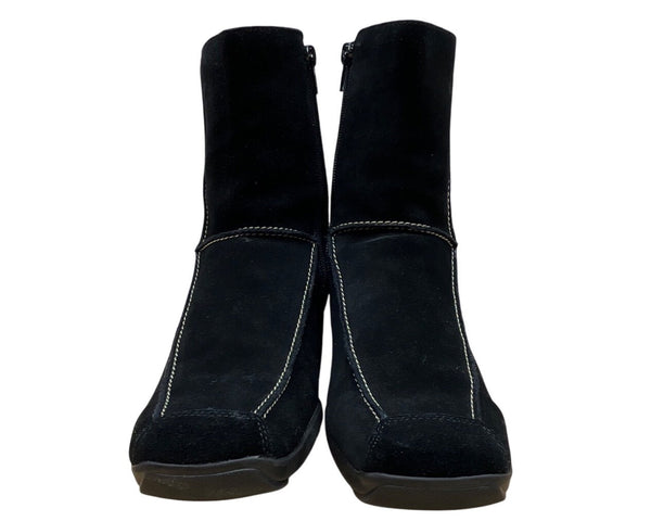 Aerosoles Women’s Black Suede Dispatch Side Zipper Mid-Calf Boots Sz 8.5M