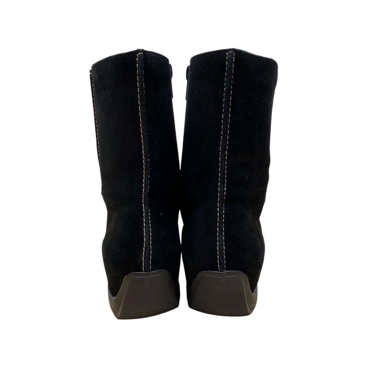 Aerosoles Women’s Black Suede Dispatch Side Zipper Mid-Calf Boots Sz 8.5M