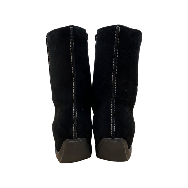 Aerosoles Women’s Black Suede Dispatch Side Zipper Mid-Calf Boots Sz 8.5M
