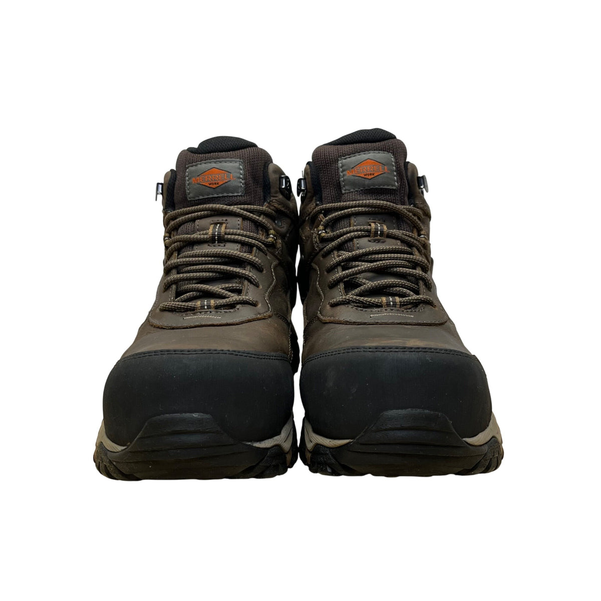 Merrell Men’s Brown Waterproof Leather Slip-Resistant Work Boots Size 10.5 W