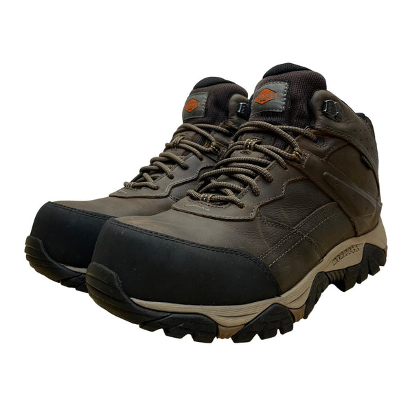Merrell Men’s Brown Waterproof Leather Slip-Resistant Work Boots Size 10.5 W