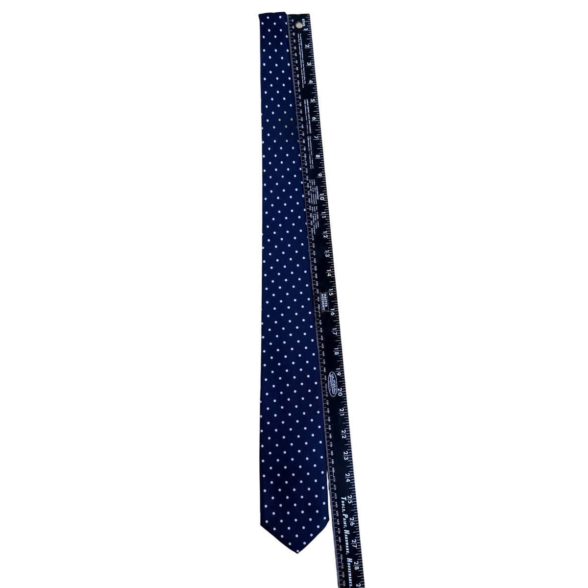 Vintage Brooks Brothers Mens Navy & White Polka Dot All Silk Necktie 57" Length