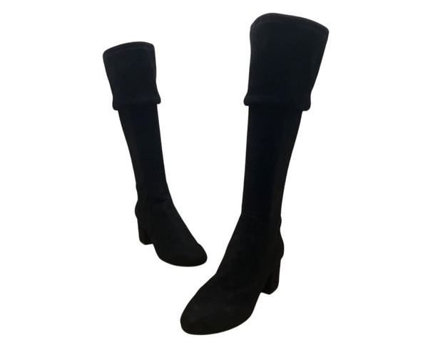 Steve Madden Women's Black Isaac Over-The-Knee Block Heeled Boots Size 10M