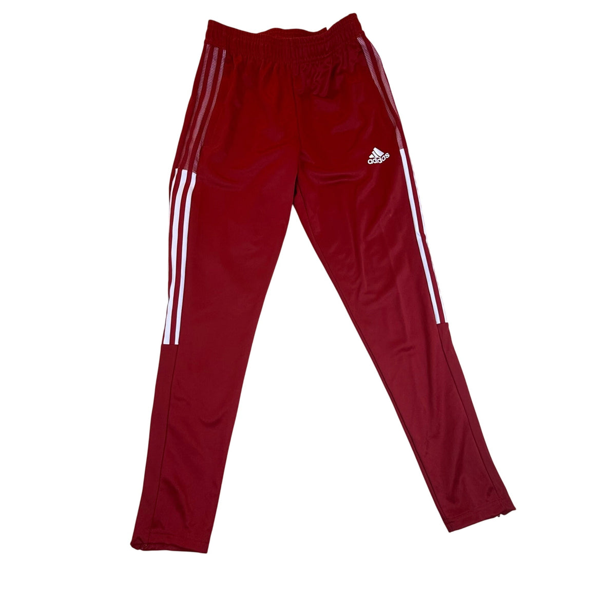 Adidas Mens Red Polyester Tapered Athletic Pants Aeroready Slim Fit Size S - New