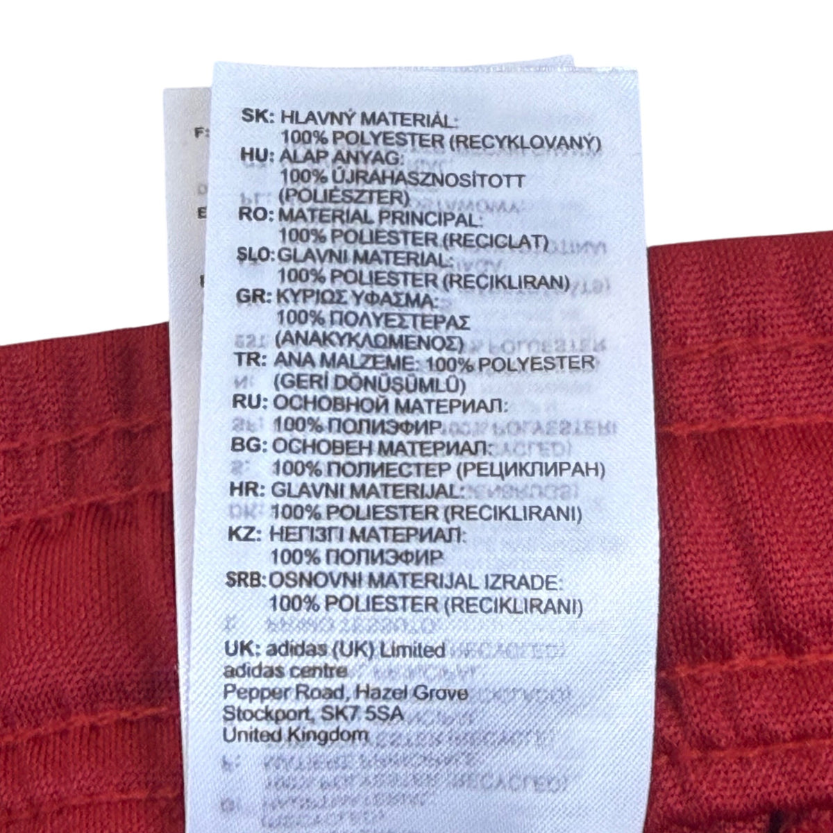 Adidas Mens Red Polyester Tapered Athletic Pants Aeroready Slim Fit Size S - New