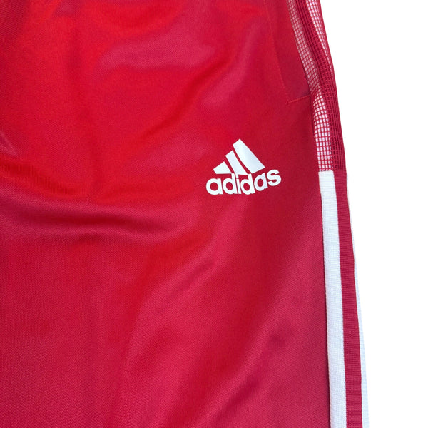 Adidas Mens Red Polyester Tapered Athletic Pants Aeroready Slim Fit Size S - New