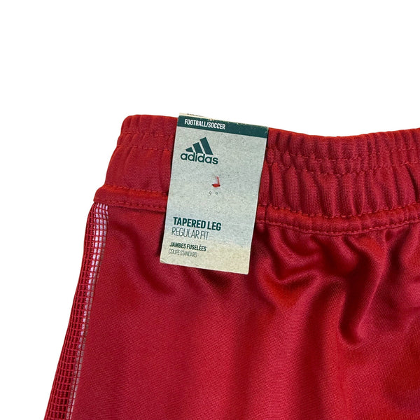 Adidas Mens Red Polyester Tapered Athletic Pants Aeroready Slim Fit Size S - New