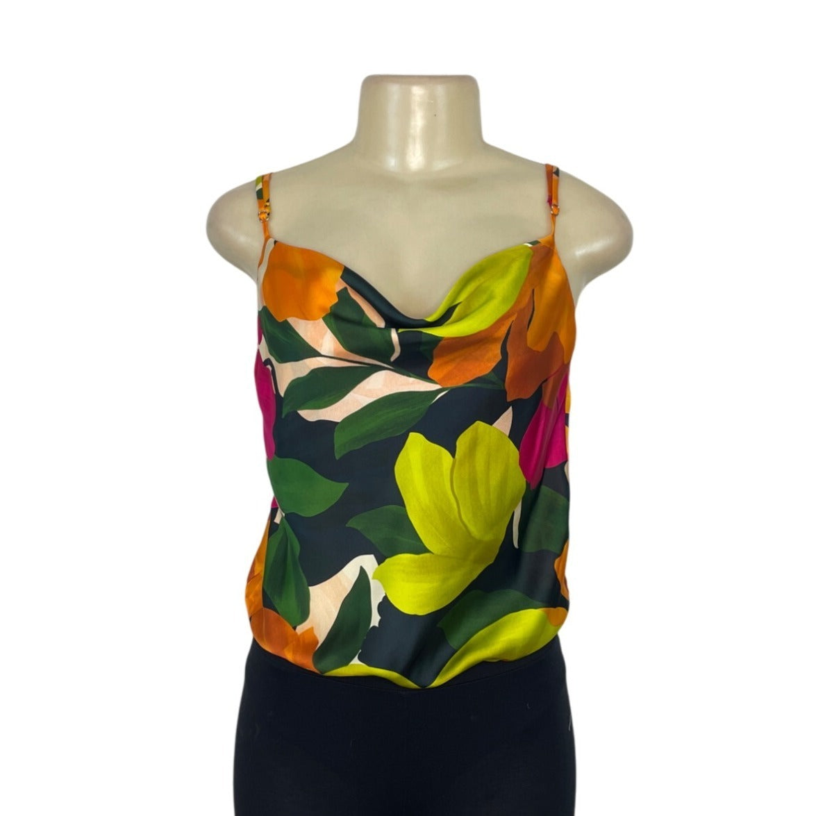 Gilli Women's Multicolor Tropical Print Sleeveless Bodysuit Sz S - New