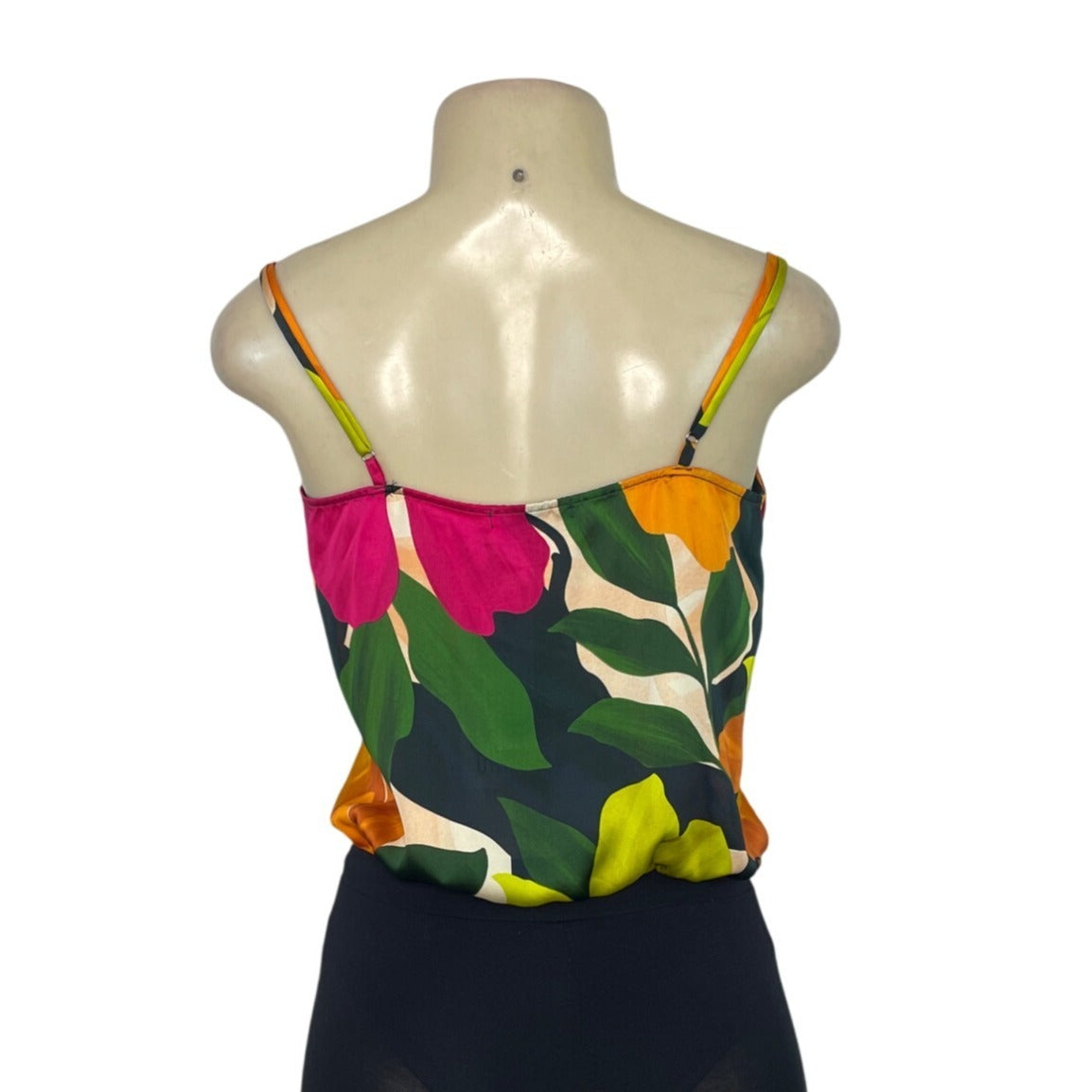 Gilli Women's Multicolor Tropical Print Sleeveless Bodysuit Sz S - New