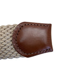 Tommy Bahama Reversible Navy & Tan Woven Belt With Leather Trim SM/MD (32-36)