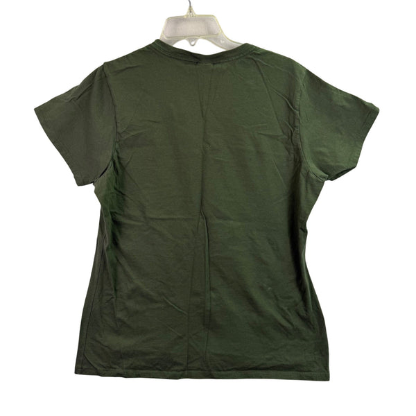 Port & Company Womens Green Cotton Graphic T-Shirt Best Of 1977 Cassette XL