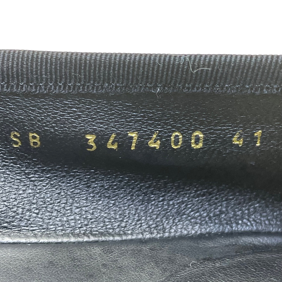 Saint Laurent Womens Black Leather With Bow Detail Ballet Flats Size 10