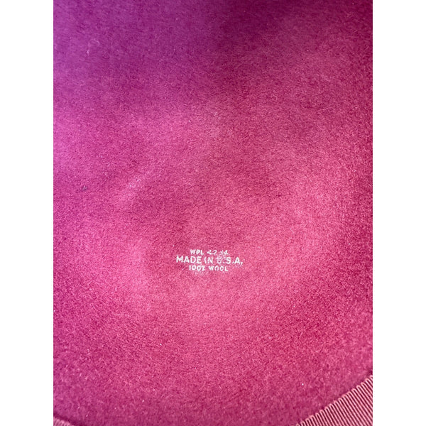 Vintage Artemisia Wool Felt Hat With Feather Trim & Ribbon Made In USA High Fashion Millinery