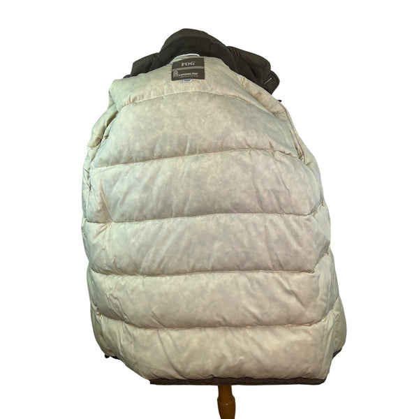 London Fog Olive Green Nordic Faux Fur Button Details Hooded Winter Coat Sz M - New