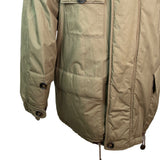London Fog Olive Green Nordic Faux Fur Button Details Hooded Winter Coat Sz M - New