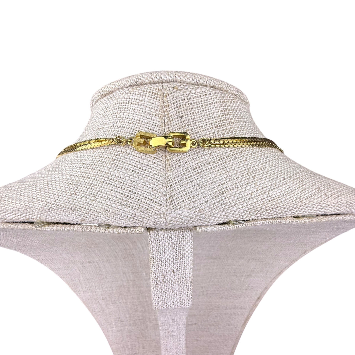 Givenchy Gold Tone Red Enamel Crystal Pendant Necklace 1982 Art Deco Vintage