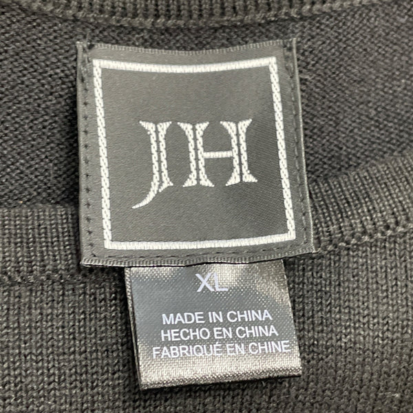 JH Women's Black Striped Hem A Line Dress 3/4 Sleeve Size XL